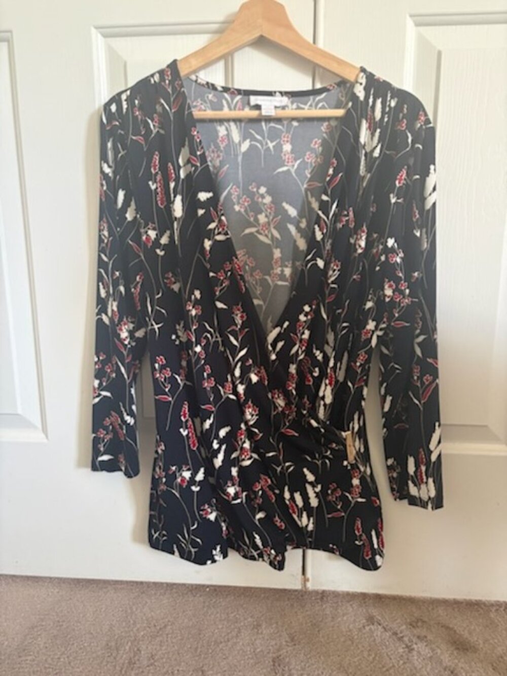 Carter Club, XL, Blue, White, Red Blouse